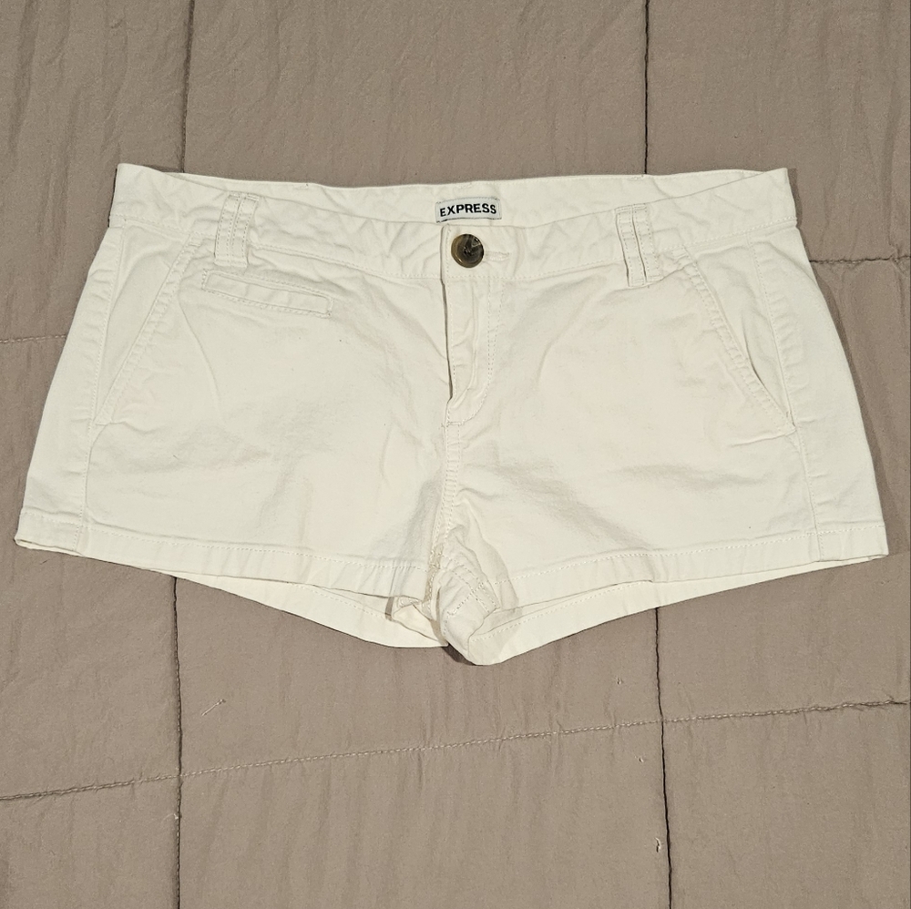 Express White Denim Shorts - size 6